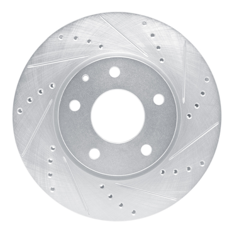 Mazda 3 Brake Rotor (1) - Front Right - R1 Concepts - Drilled & Slotted - Silver - `19-`25 Mazda 3 Brake Rotor (1) - Front Right - R1 Concepts - Drilled & Slotted - Silver - `19-`25
